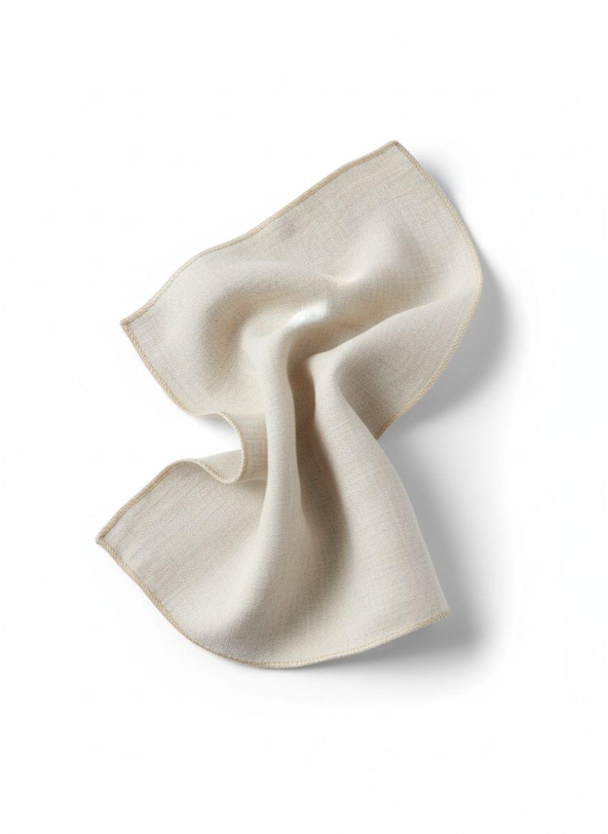 Hand-Rolled Linen Handkerchief