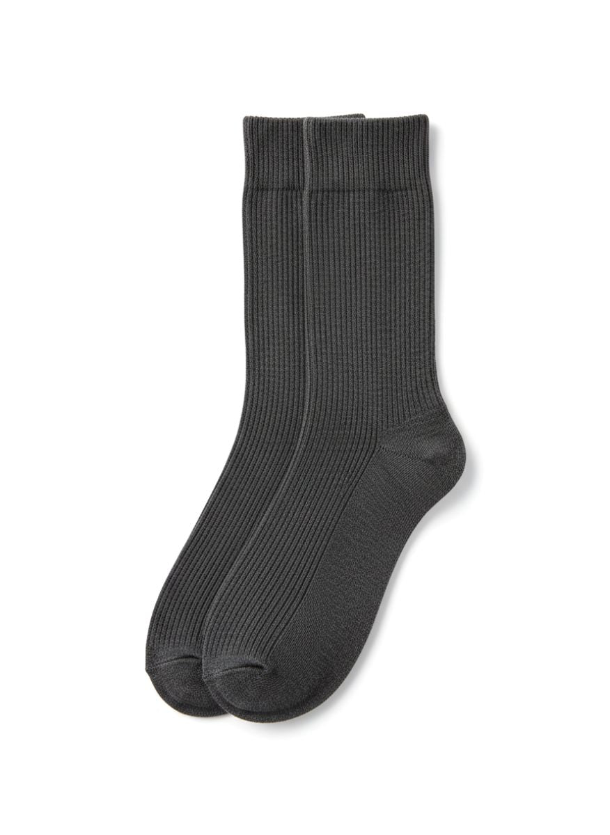 Mercerized Cotton Ribbed Socks